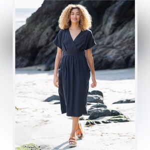 Celtic & Co. Navy Sustainable Lyocell Midi Dress